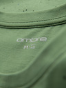 Ombre Clothing Pánské bavlněné tričko s potiskem a kulatým výstřihem - zelené