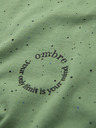 Ombre Clothing Pánské bavlněné tričko s potiskem a kulatým výstřihem - zelené