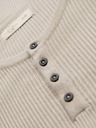 Ombre Clothing Pánské pletené tričko s knoflíky u výstřihu - světle šedé