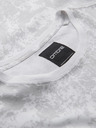 Ombre Clothing Pánské vzorované bavlněné tričko s krátkým rukávem - bílé