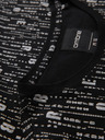 Ombre Clothing Bavlněné tričko s potiskem a kulatým výstřihem - černé