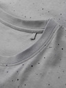 Ombre Clothing Pánské bavlněné tričko s potiskem a kulatým výstřihem - světle šedé
