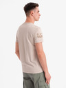 Ombre Clothing Bavlněné tričko s potiskem a kulatým výstřihem - černé