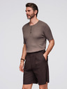 Ombre Clothing Pánské pletené tričko s knoflíky u výstřihu - šedé