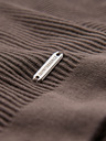 Ombre Clothing Pánské pletené tričko s knoflíky u výstřihu - šedé
