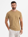 Ombre Clothing Bavlněné tričko s potiskem a kulatým výstřihem - tmavě olivově zelené