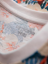 Ombre Clothing Pánské bavlněné tričko s květinovým vzorem a celoplošným potiskem - bílé