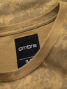 Ombre Clothing Pánské vzorované bavlněné tričko s krátkým rukávem - olivové