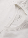 Ombre Clothing Pánské tričko s potiskem a kulatým výstřihem - bílé