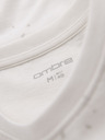 Ombre Clothing Pánské tričko s potiskem a kulatým výstřihem - bílé