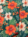 Ombre Clothing Pánské bavlněné tričko s květinovým potiskem - černé