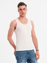Ombre Clothing Pánské bavlněné basic tričko - bílé