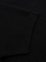Ombre Clothing Pánské strukturované pletené tričko - černé