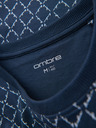 Ombre Clothing Pánské pletené tričko s celoplošným potiskem - tmavě modré