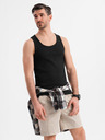 Ombre Clothing Pánské bavlněné basic tričko - černé