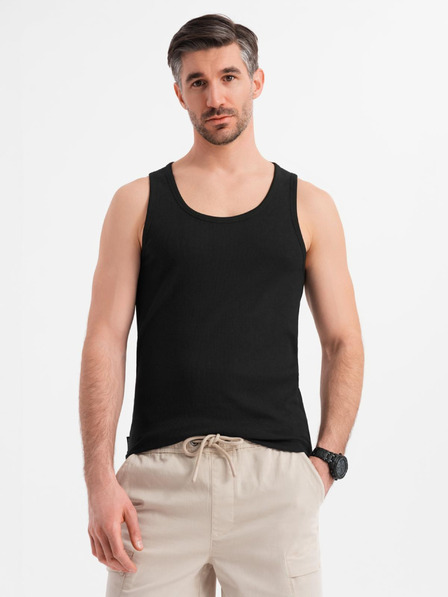 Ombre Clothing Pánské bavlněné basic tričko - černé