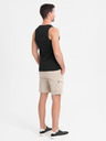 Ombre Clothing Pánské bavlněné basic tričko - černé