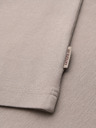 Ombre Clothing Pánské tričko s kontrastními vsadkami a výstřihem do V - béžové