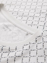 Ombre Clothing Pánské pletené tričko s celoplošným potiskem - bílé