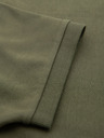 Ombre Clothing Pánská polokošile s výstřihem na zip - olivová