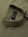 Ombre Clothing Pánská polokošile s výstřihem na zip - olivová
