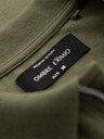 Ombre Clothing Pánská polokošile s výstřihem na zip - olivová