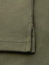Ombre Clothing Pánská polokošile s výstřihem na zip - olivová