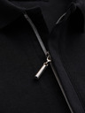Ombre Clothing Pánská polokošile s výstřihem na zip - černá