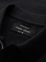 Ombre Clothing Pánská polokošile s výstřihem na zip - černá