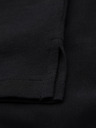 Ombre Clothing Pánská polokošile s výstřihem na zip - černá
