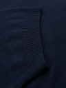 Ombre Clothing Pánská klasická pletená žebrovaná košile - tmavě modrá