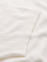 Ombre Clothing Pánský svetr s kulatým výstřihem a krátkými rukávy - bílý