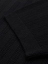 Ombre Clothing Pánský svetr s kulatým výstřihem a krátkými rukávy - černý