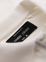 Ombre Clothing Pánská polokošile s výstřihem na zip - bílá