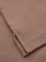 Ombre Clothing Pánská polokošile s výstřihem na zip - světle hnědá