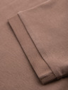 Ombre Clothing Pánská polokošile s výstřihem na zip - světle hnědá