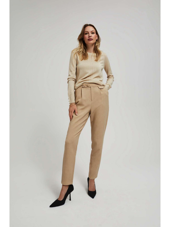 Moodo Béžové kalhoty mel