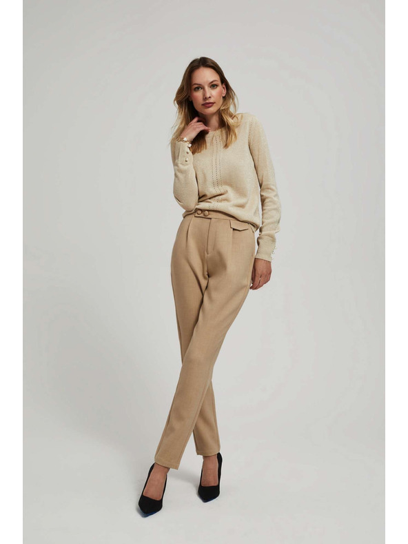 Moodo Béžové kalhoty mel