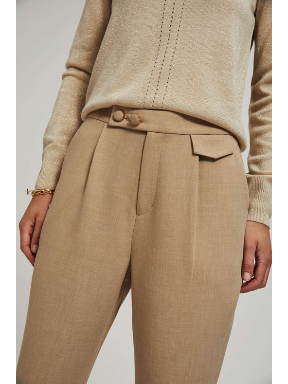 Moodo Béžové kalhoty mel