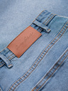 Ombre Clothing Pánské džínové kraťasy klasického střihu - světle modré
