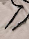 Ombre Clothing Pánské krátké teplákové kraťasy s širokými pruhy - béžové
