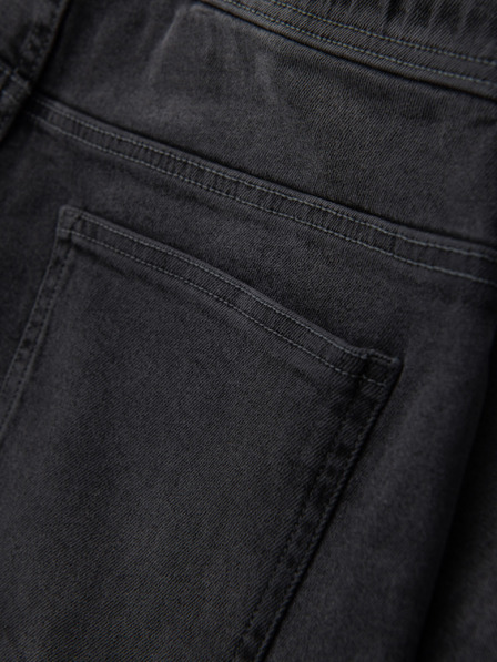 Ombre Clothing Pánské šortky s elastickým pasem a pracím efektem - šedé
