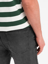 Ombre Clothing Pánské šortky s elastickým pasem a pracím efektem - šedé