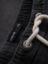 Ombre Clothing Pánské šortky s elastickým pasem a pracím efektem - šedé