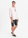 Ombre Clothing Pánské džínové šortky klasického střihu - černé