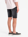 Ombre Clothing Pánské džínové šortky klasického střihu - černé