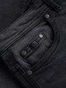 Ombre Clothing Pánské džínové šortky klasického střihu - černé