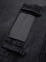 Ombre Clothing Pánské džínové šortky klasického střihu - černé