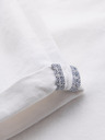 Ombre Clothing Pánské džínové šortky s ohrnutou nohavicí - bílé
