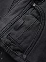 Ombre Clothing Pánské krátké džínové šortky s roztržením a ohrnutou nohavicí - šedé
